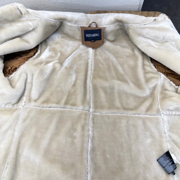 Bernardo Suede Sherpa Patchwork Coat Womens XLP Southwestern Fall Winter Warm - Picture 11 of 16